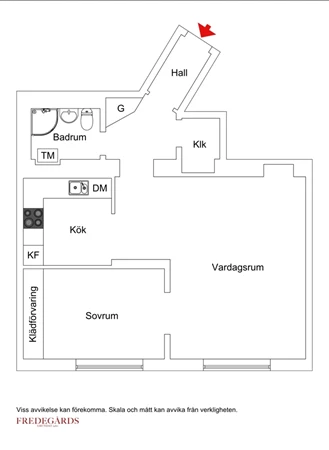 Planlösning för Linnégatan 102
