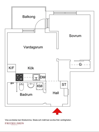 Planlösning för Värtavägen 53D, 5 tr