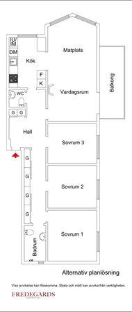 Planlösning för Sandelsgatan 30