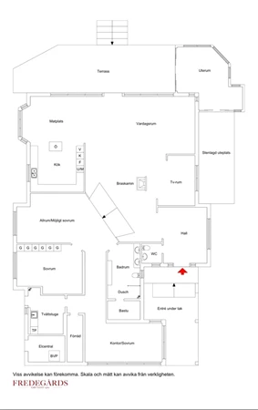 Planlösning för Grenvägen 5B