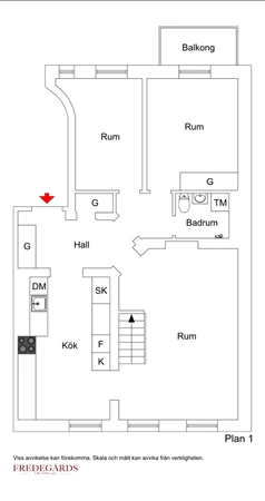 Planlösning för Markvardsgatan 3