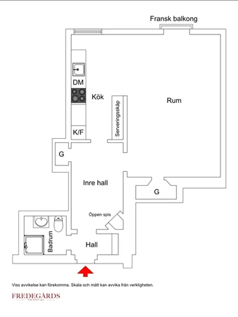 Planlösning för Artillerigatan 63