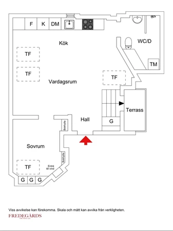 Planlösning för Grevgatan 22A, 4 tr